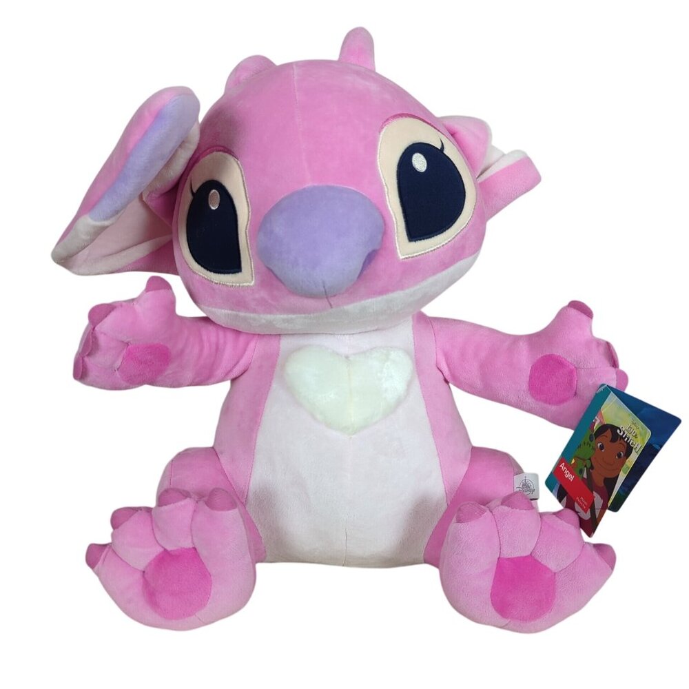 Disney Store Angel Plush Lilo & Stitch Pink Stuffed Animal 18" w/ Tags
